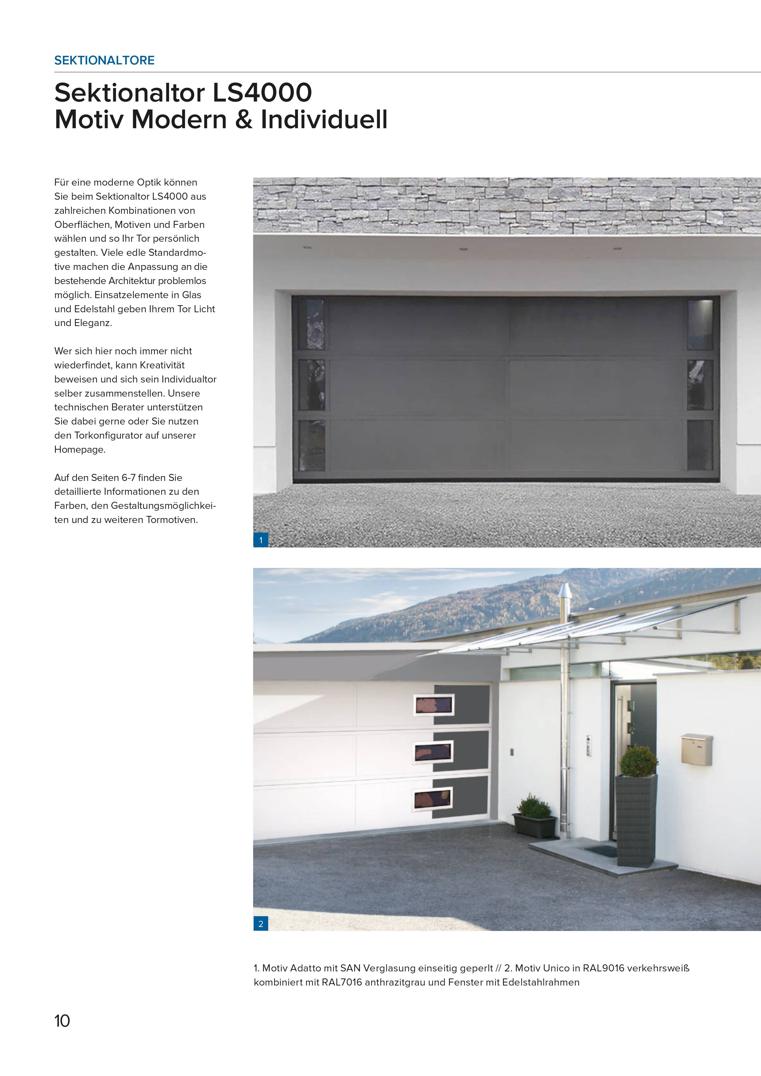 Lindpointner Prospekt Decken-Sektionaltore Blätterkatalog Seite 10