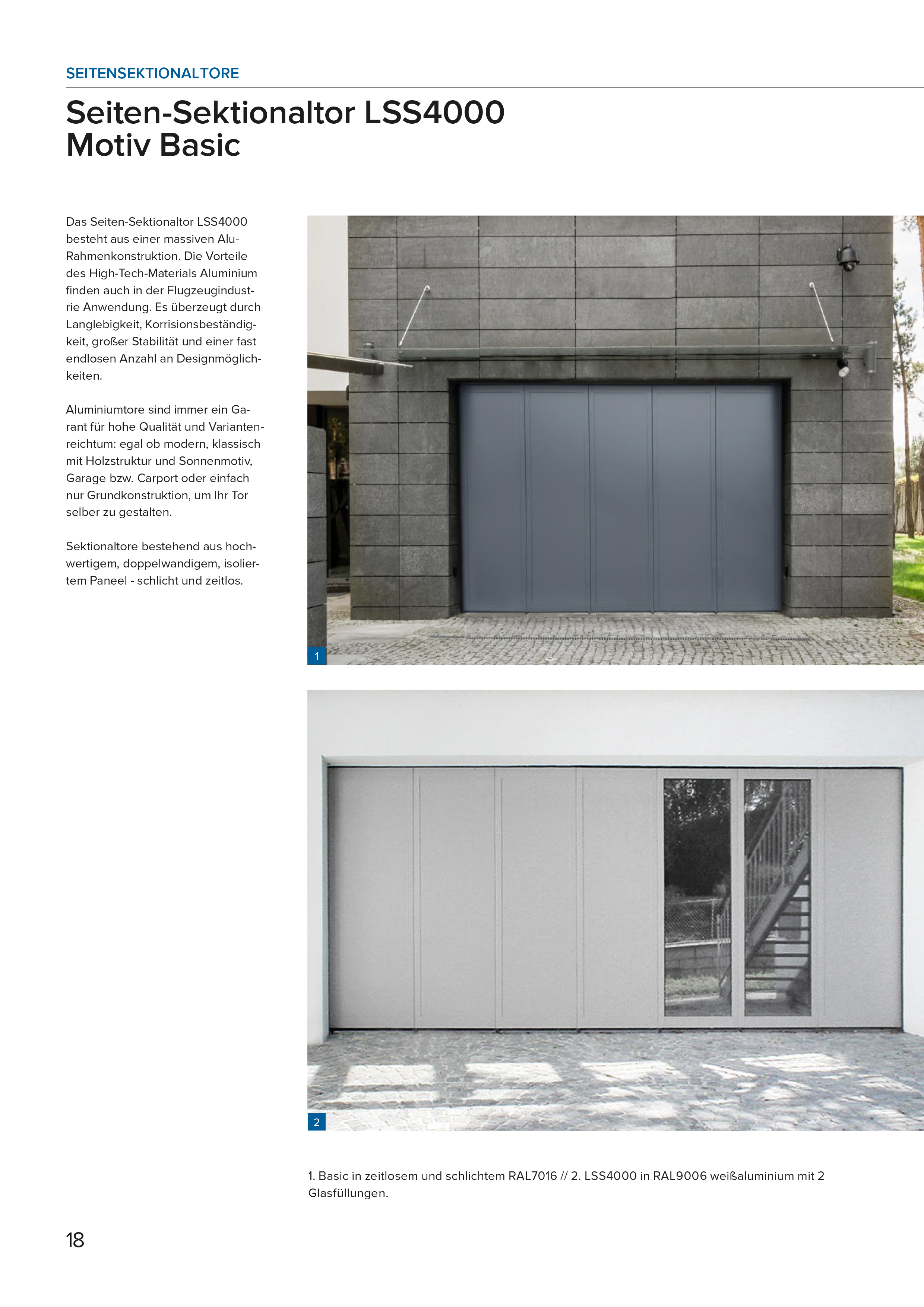 Lindpointner Prospekt Decken-Sektionaltore Blätterkatalog Seite 18