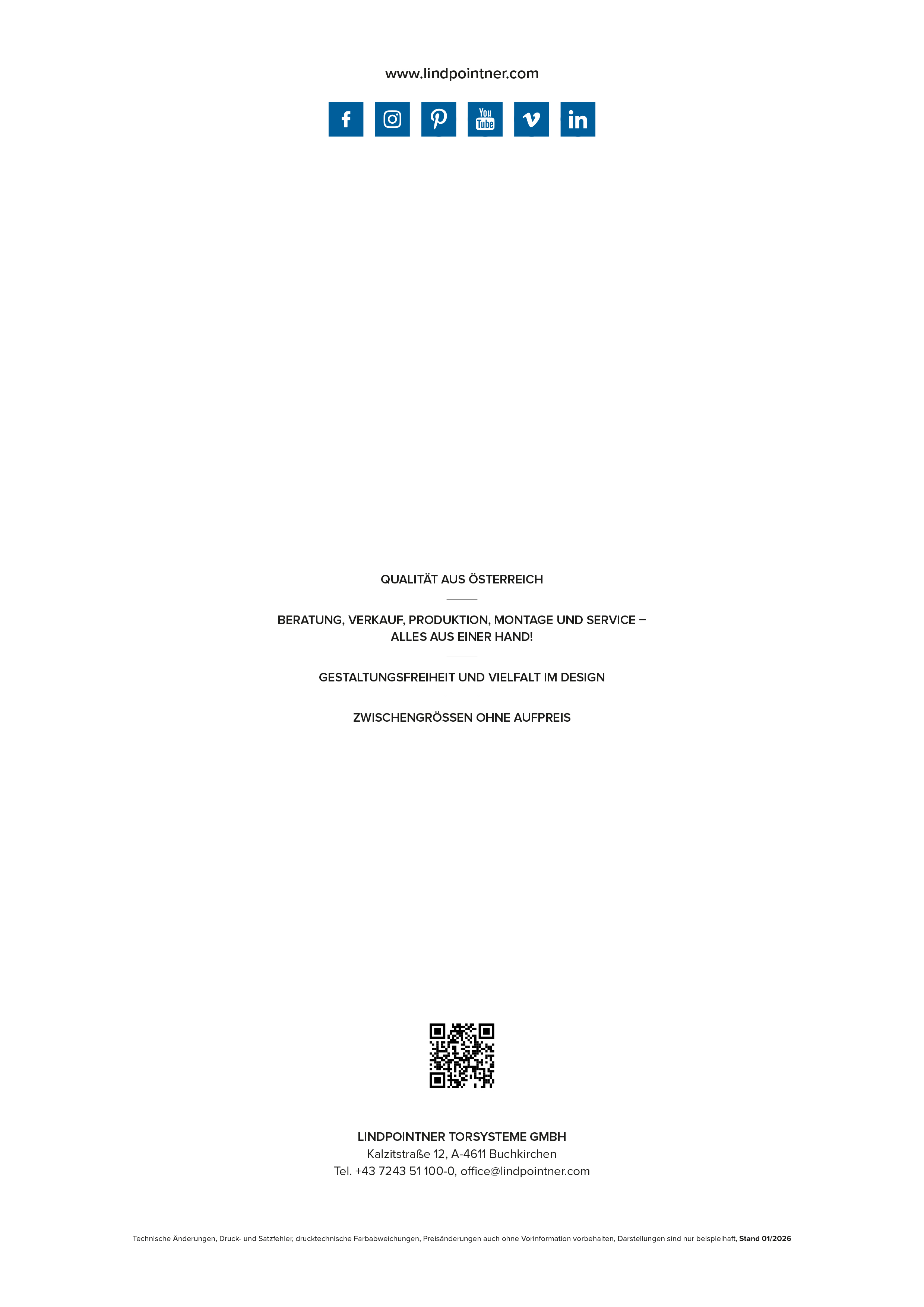 Lindpointner Prospekt Decken-Sektionaltore Blätterkatalog Seite 28