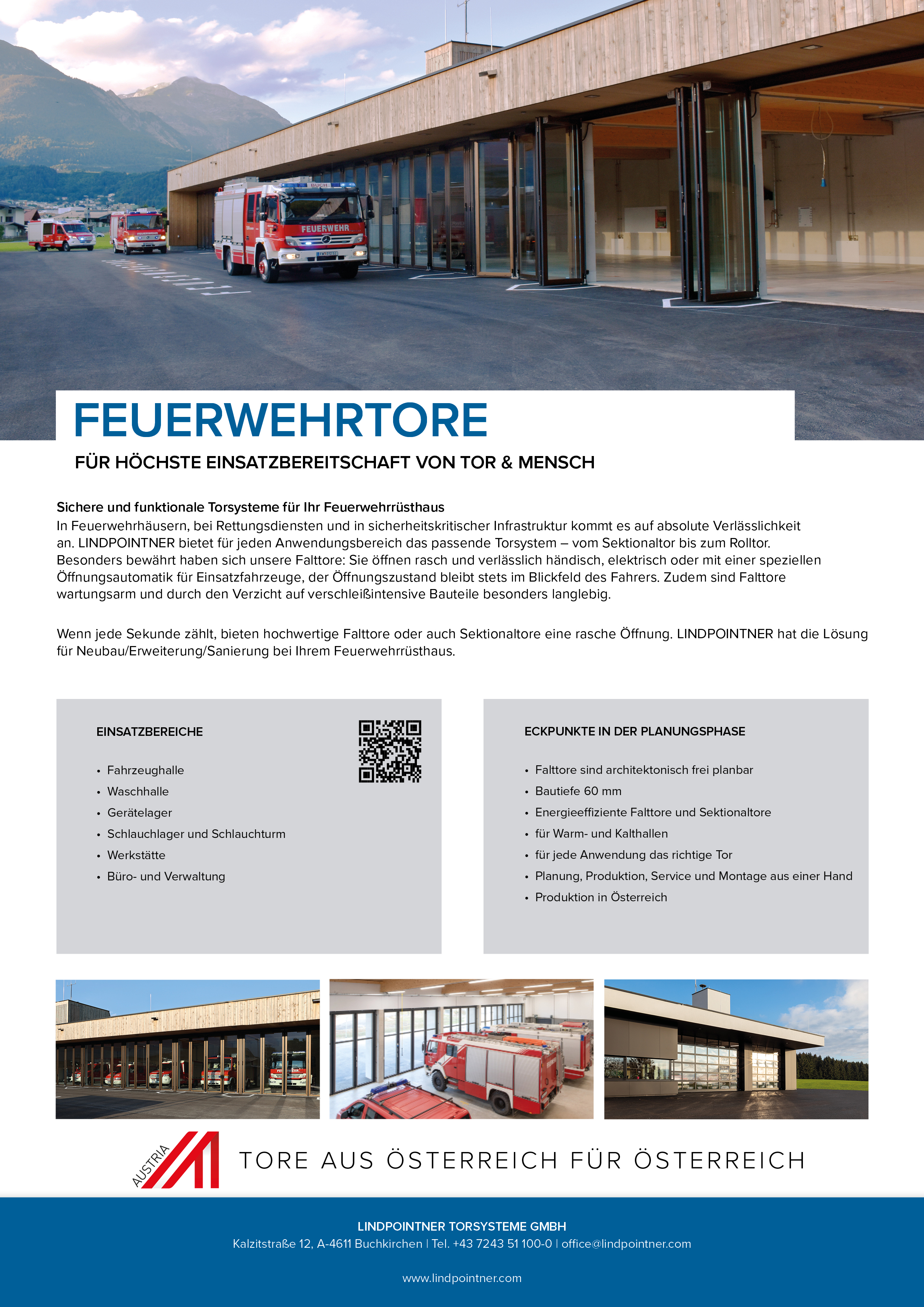 Lindpointner Flyer Feuewehrtore Blätterkatalog Seite 1
