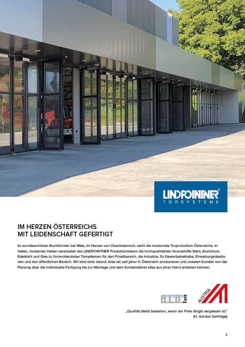 Lindpointner Prospekt Falttore Blätterkatalog Seite 3