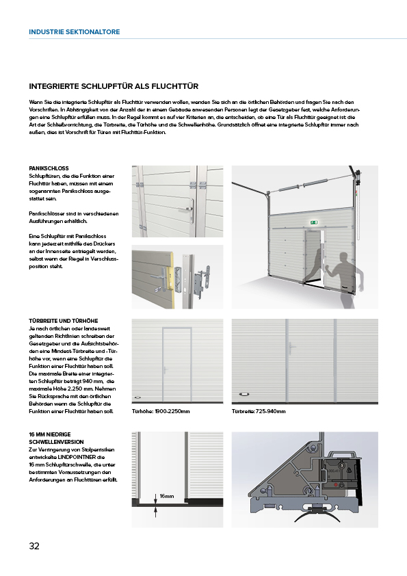 Lindpointner Prospekt Sektionaltore Blätterkatalog Seite 32