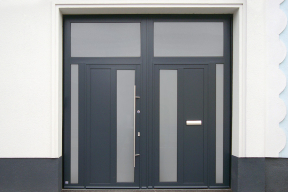 garagentore zweifluegeltore aluminium modern glas 1