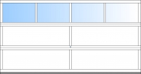 bis BB 4500mm 4 Fensterfelder; bis BH 2375mm 3 Sektionen 